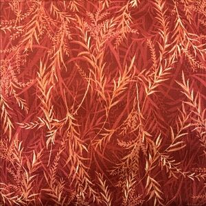 Fabric – red leaves
